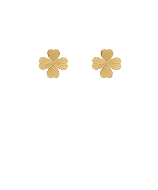 Textured Clover Stud Earrings