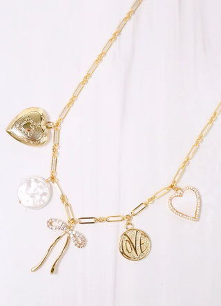 McKeon Charm Necklace Gold