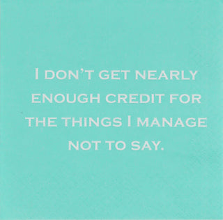 Nearly Enough Credit Napkin Set