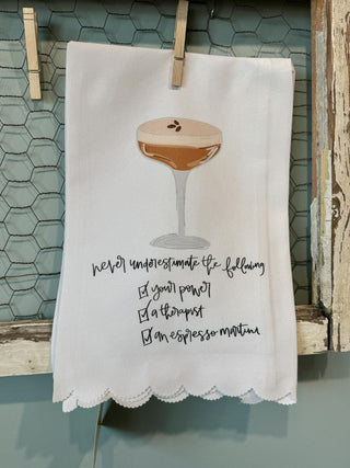 Espresso Martini Scallop Towel