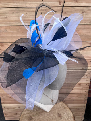 Black/White Roop Fascinator