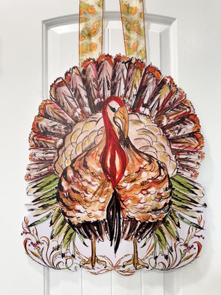 Festive Turkey PVC Door Hanger
