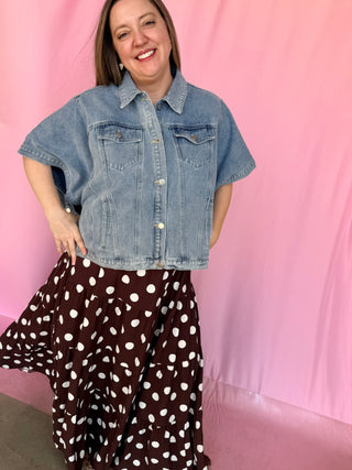 Dot Darling Maxi Skirt-Curvy