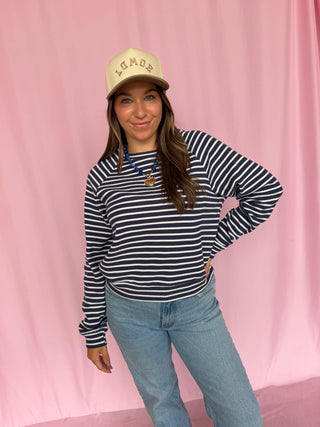 Stripe Waffle Knit Top