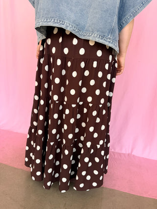 Dot Darling Maxi Skirt-Curvy
