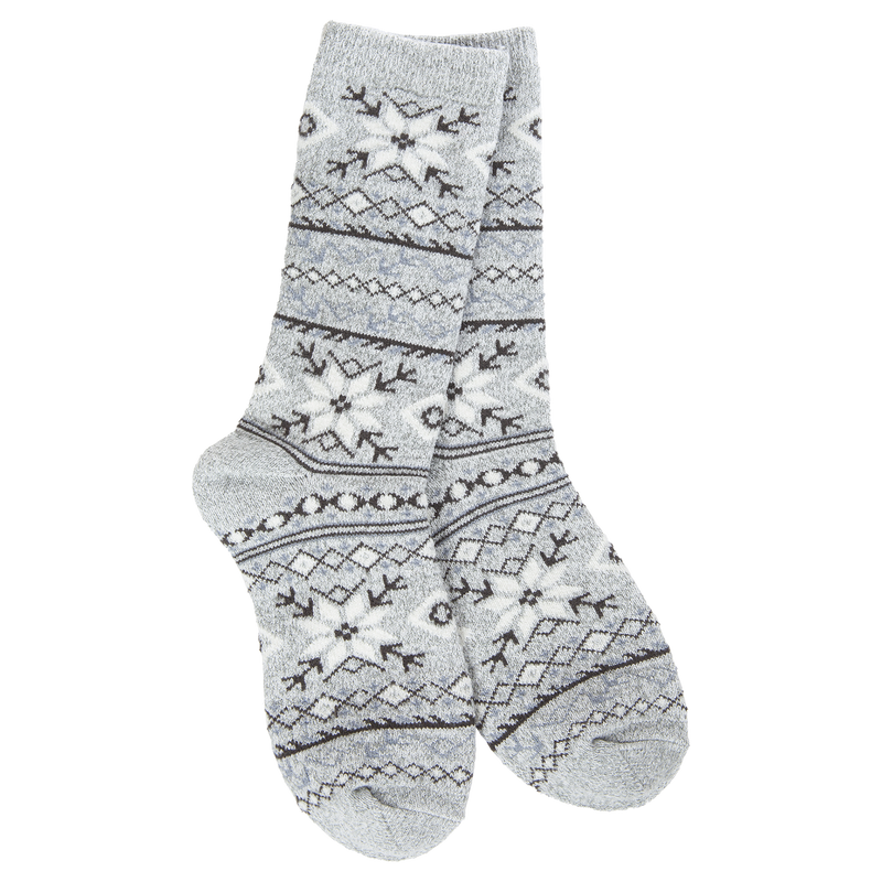 Fair Isle Grey Socks