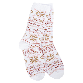 Fair Isle White Multi Socks