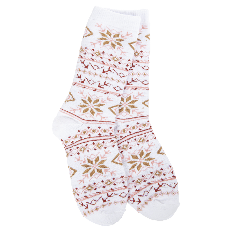 Fair Isle White Multi Socks