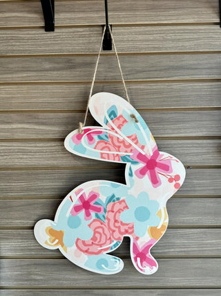 Floral Bunny Door Hanger