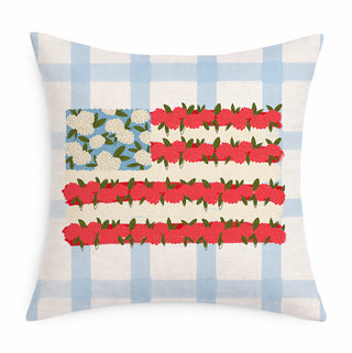 Flag of Flowers Square Pillow