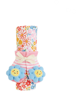 Floral Swaddle & Sock Set