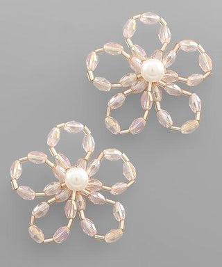Pink Flower Fields Earring