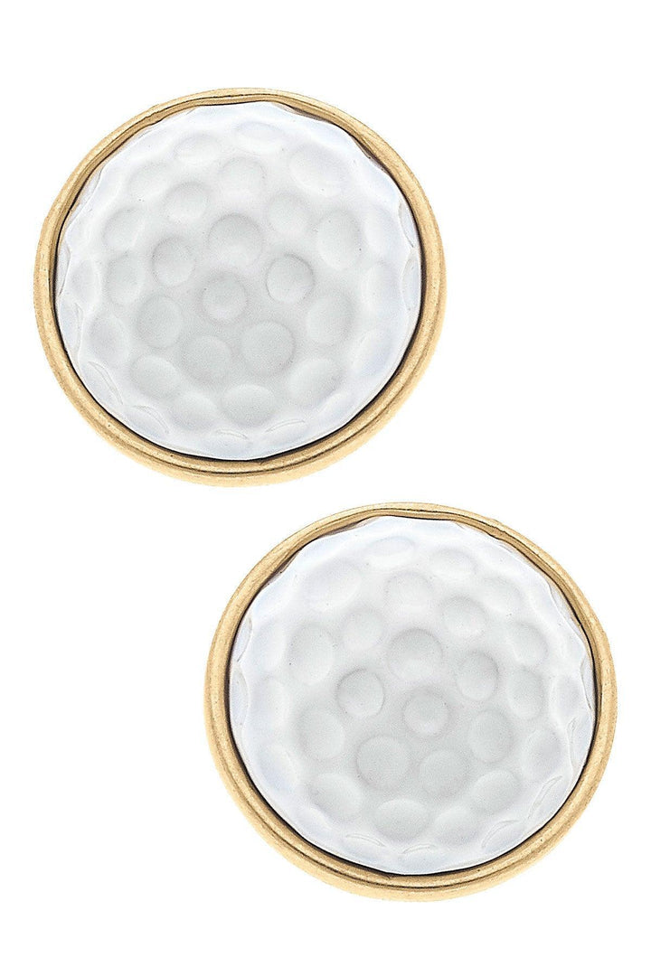 Flynn Golf Ball Stud Earrings
