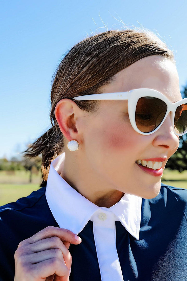 Flynn Golf Ball Stud Earrings