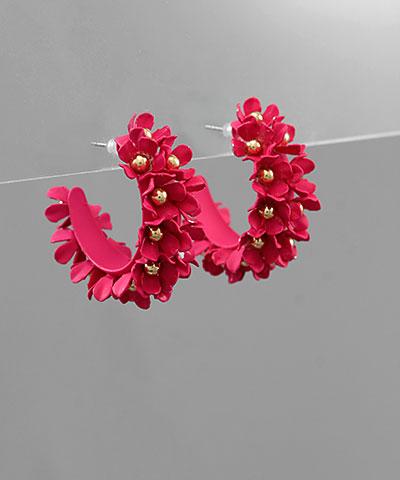 Fuchsia Flower Girl Earrings