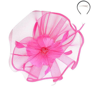 Fuchsia Satin Fascinator