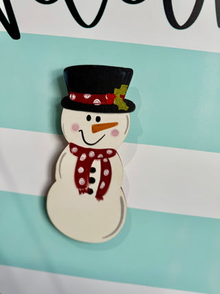 Red Snowman Door Hanger Attachment