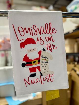 Louisville Nice List Tea Towel