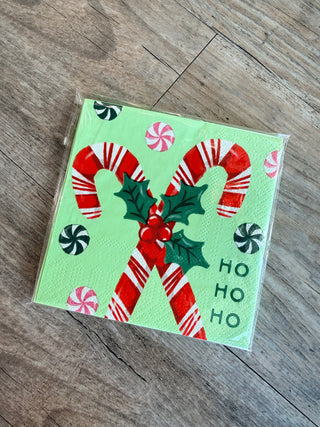 Candy Canes Xmas Napkins