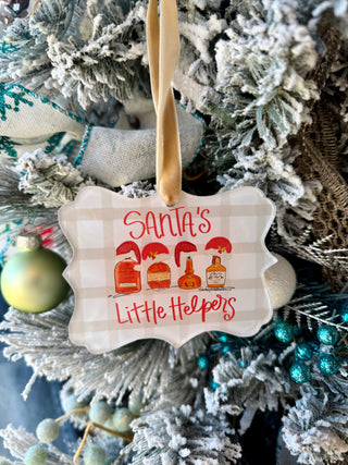 Santas Little Helper Bourbon Acrylic Ornament