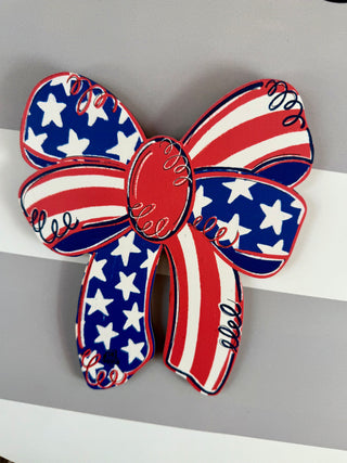 Patriotic Bow Door Hanger Attachment