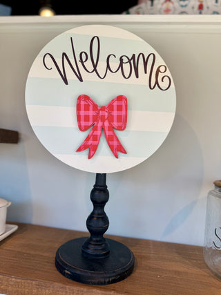 Pink & Red Bow Attachment 5"