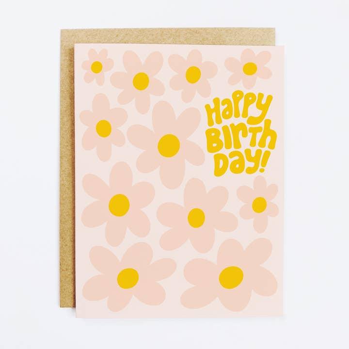 Funky Floral B-day Card