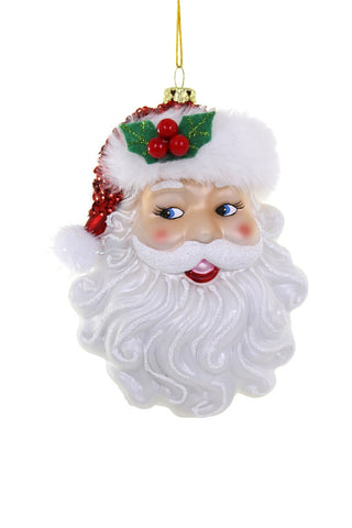 Red Retro Santa Ornament