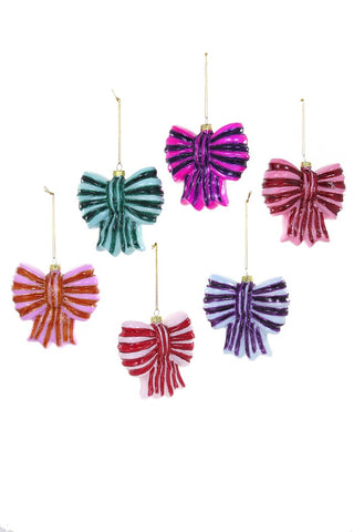 Striped Bow Ornaments