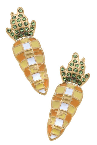 Gingham Carrot Stud