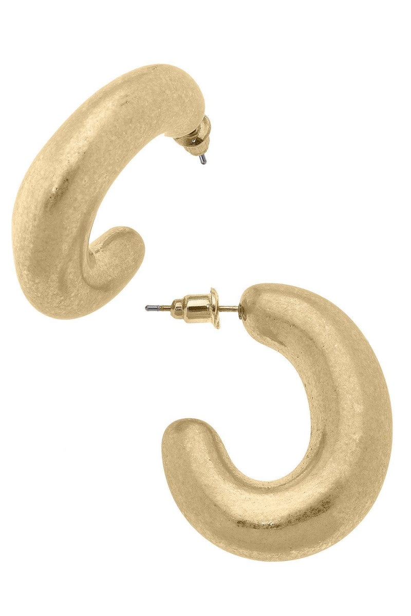 Gold Gia Sculpted Hoop