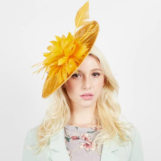 Gold Asymetric Fascinator