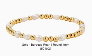 Gold and pearl beaded bracelet 