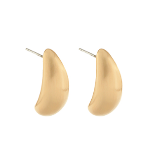 Gold Bold Teardrop Earring