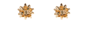 Gold Gift Bow Stud