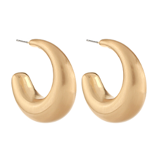 Gold Wide Metal Hoop
