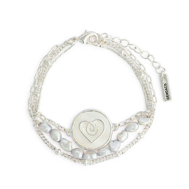 Grateful Heart MOP Silver Brac