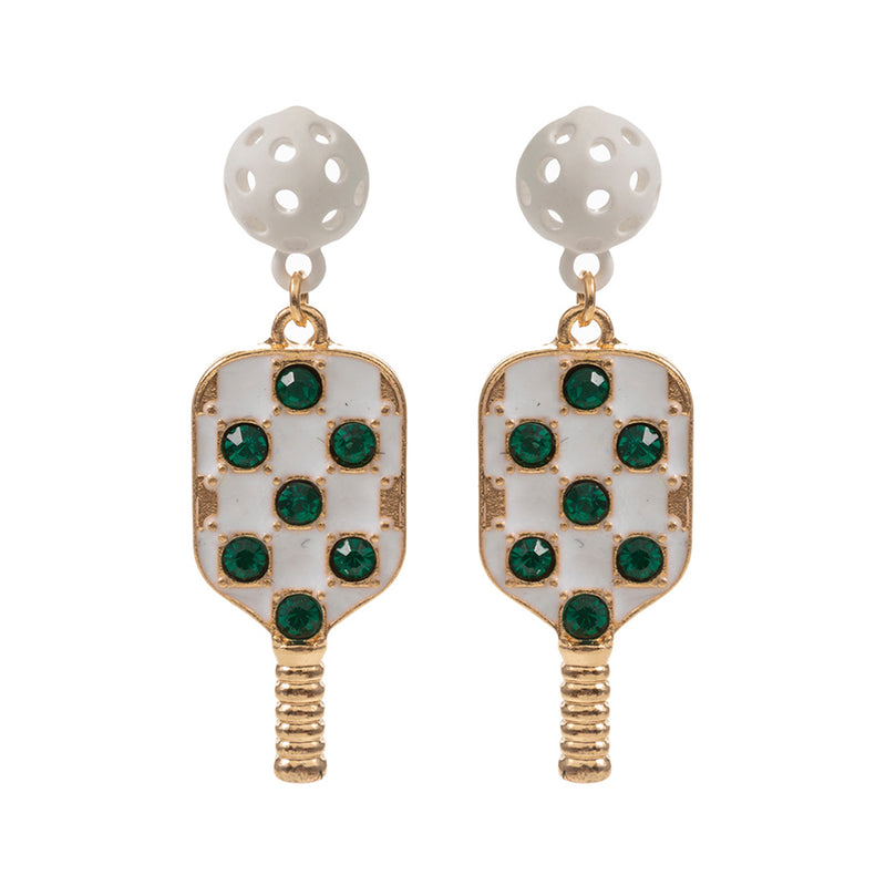 Green Pickleball Earring