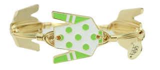 Bourbon & Boweties Green Jockey Silk Bangle
