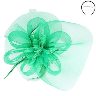 Green Looped Fascinator