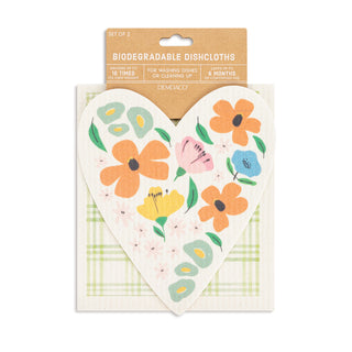 Green Plaid Biodegradable Dish Cloths Set