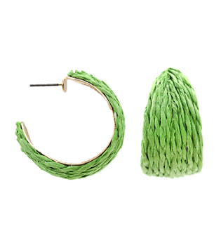 Green Rafia Hoop