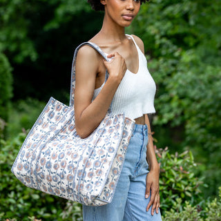Daisy Fields Quilted Tote Bag