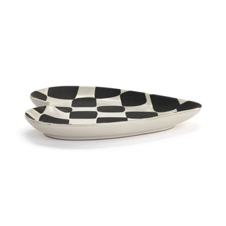 Heart Spoon Rest Black White Checker