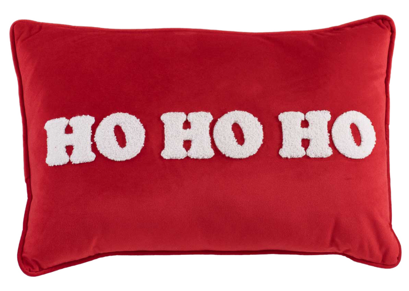 HoHoHo Embroidered Pillow