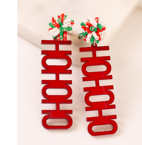 HoHoHo Pom Earrings