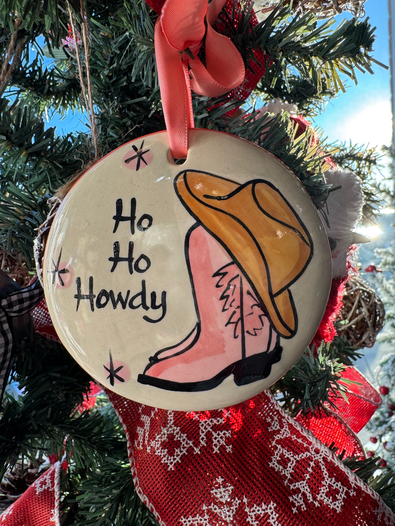 HoHo Howdy Flat Ornament