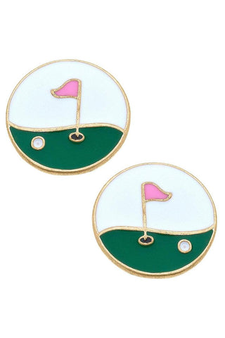 Hole In One Golf Stud