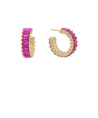 Hot Pink Berlin Hoop Earrings