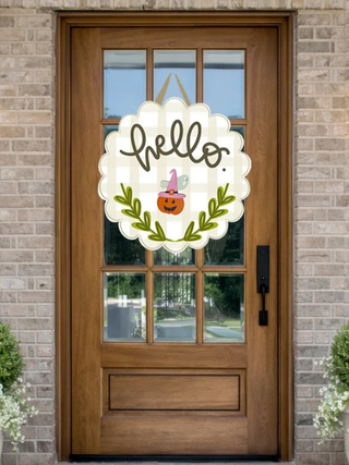 8" Witchy Pumpkin Doorhanger Attachment